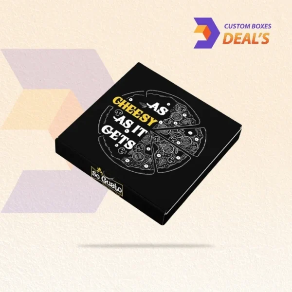 Plain Black disposable pizza boxes suitable for fast-food outlets and takeout