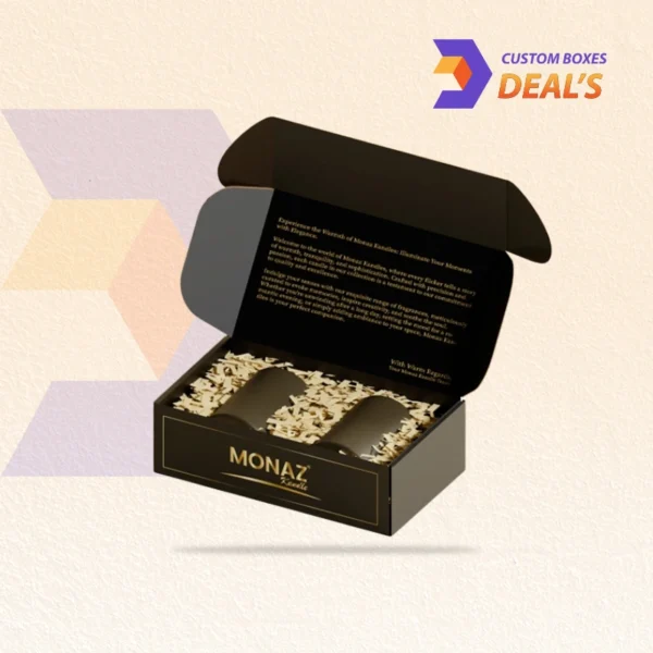 Branded candle mailer packaging for safe shipping