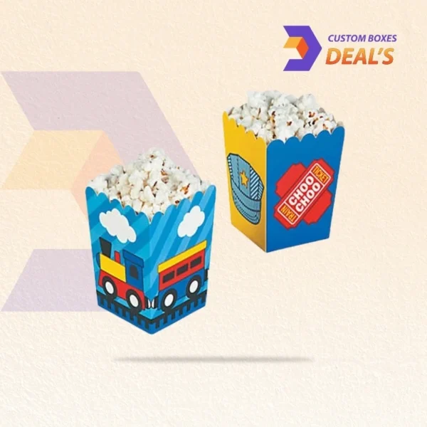 Colorful custom printed popcorn boxes wholesale for parties and festivals