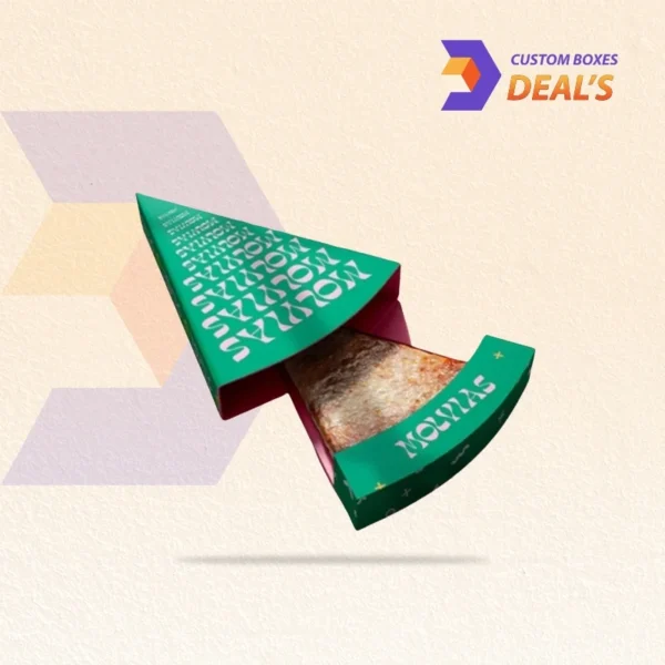 White corrugated pizza slice boxes designed for hot and fresh delivery