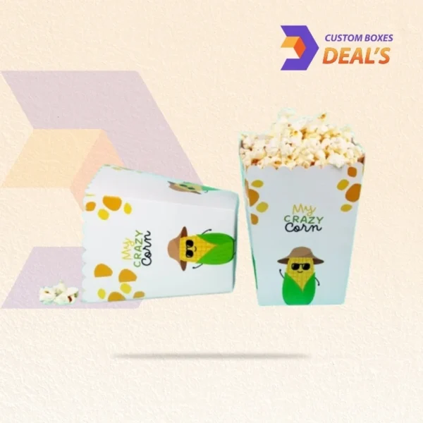 Custom-designed cardboard popcorn boxes for concession stands