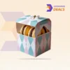 Custom digital printed macaron box with colorful design