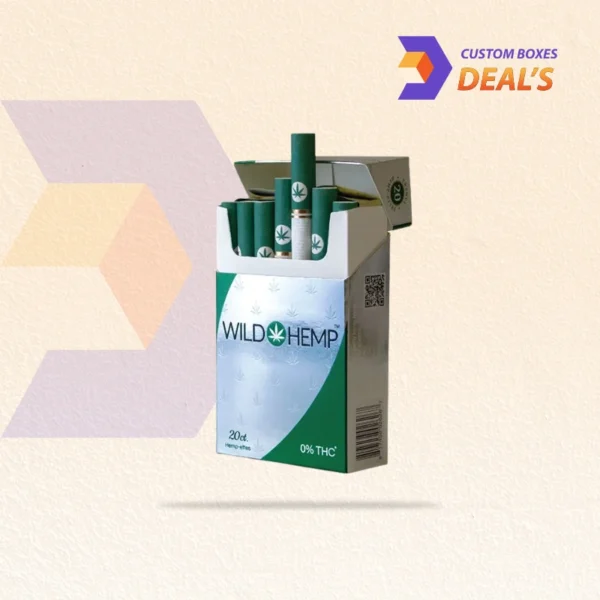 Custom hemp cigarette boxes with logo printing