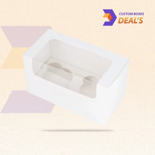 White pop up bakery box for cupcakes and pastries