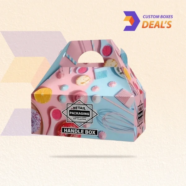 Custom printed food gable boxes with handle