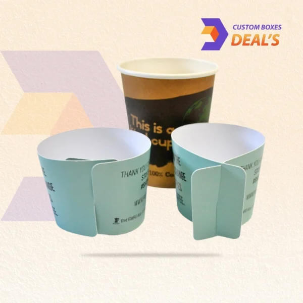 Eco-friendly kraft coffee cup sleeves bulk