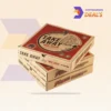 Brown kraft pizza box with natural texture for eco-friendly packaging