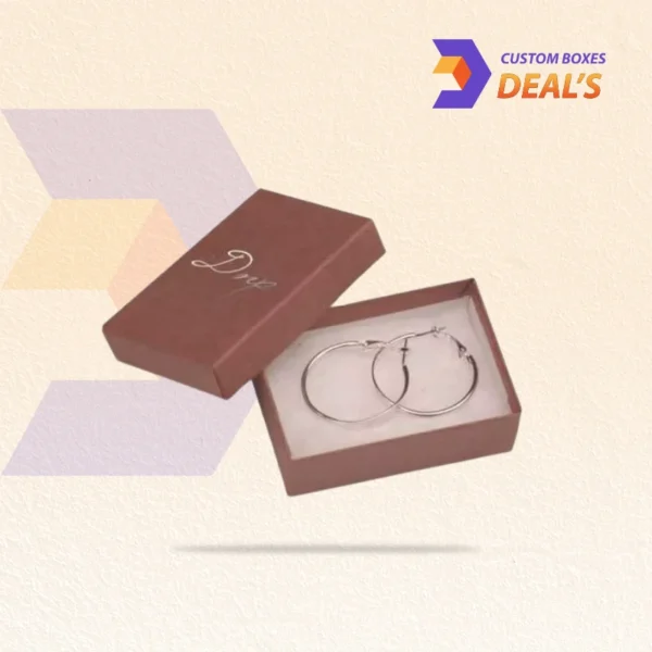 Elegant custom earring gift packaging with inserts