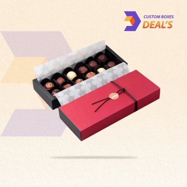 Elegant chocolate gift boxes with personalized design and branding