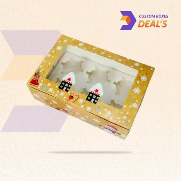 Custom printed Christmas treat boxes for baked goods