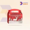 Festive Christmas gable boxes with holiday-themed prints