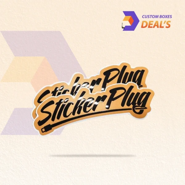 Glossy finish logo stickers wholesale