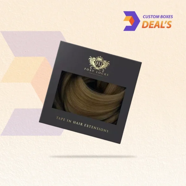 Custom hair extension boxes with window at wholesale prices