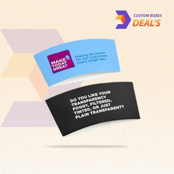 Recyclable custom cup sleeve for hot drinks