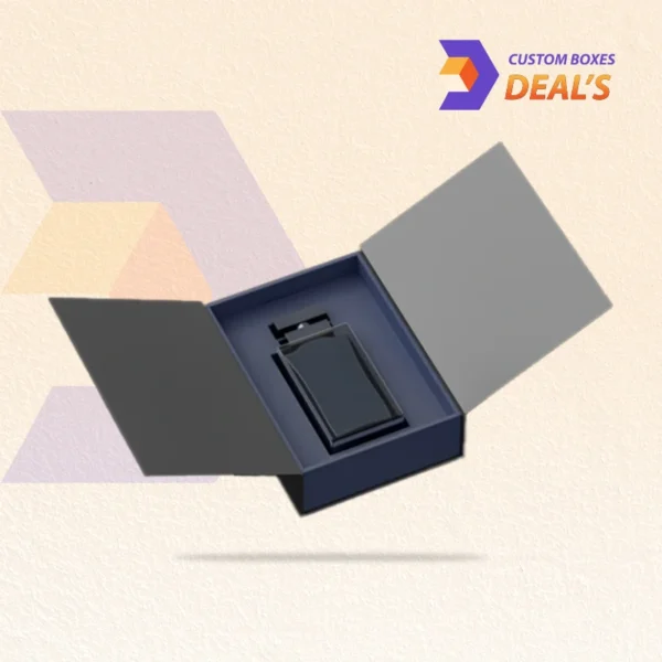 High-end rigid perfume packaging with magnetic closure