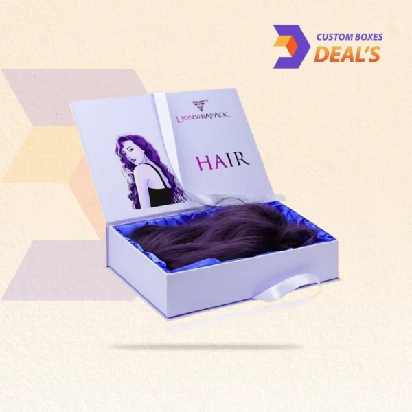 Custom hair extension boxes with magnetic closure at wholesale prices