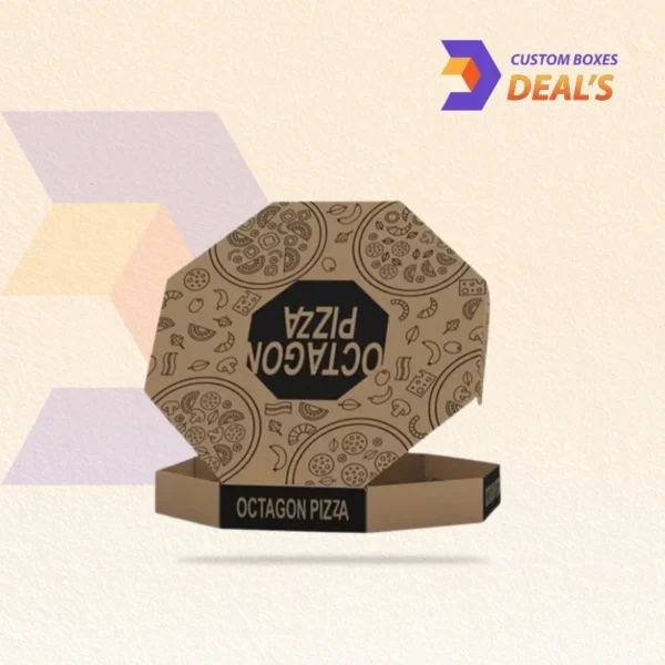 Creative octagonal pizza boxes for stylish and modern food packaging