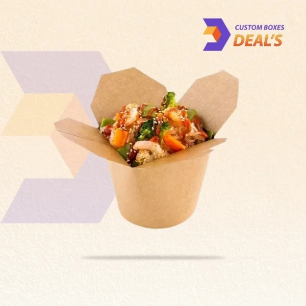 Printed kraft food boxes with custom branding and logo