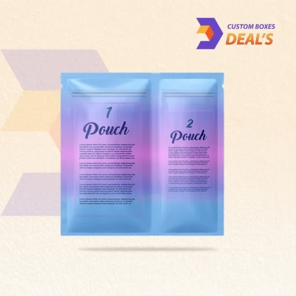 Printed dual compartment custom Mylar bags with zipper seal