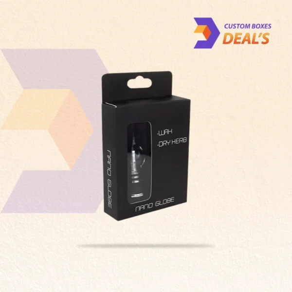 Printed vape packaging with transparent window