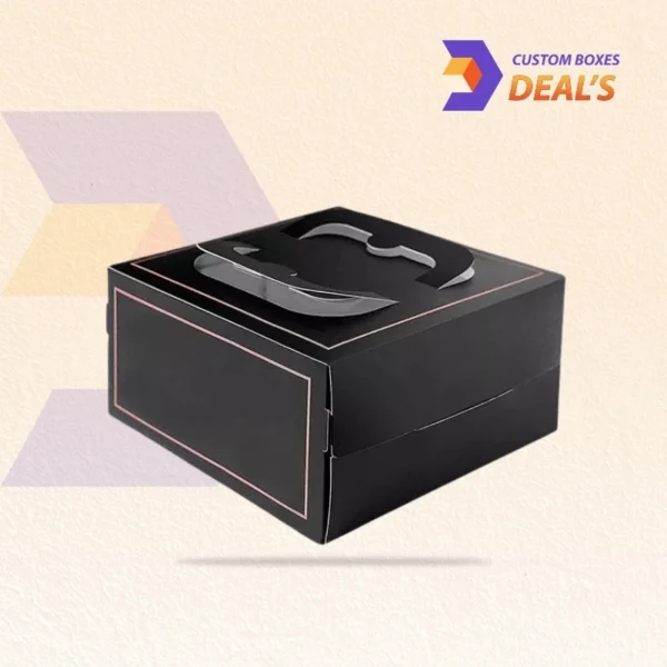 Wholesale matte black bakery boxes for stylish food presentation