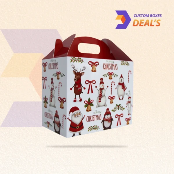 Wholesale custom Christmas gable boxes for gift packaging