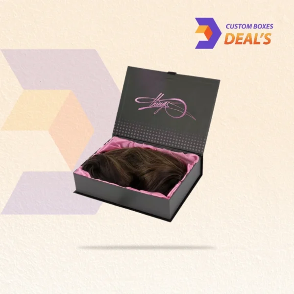 Durable custom magnetic hair extension packaging with logo