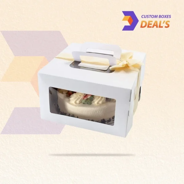 custom bakery cake box with transparent PVC window for display