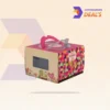 premium cake storage and packaging box with see-through window